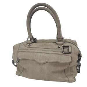 Rebecca Minkoff Mab Mini Bombe Satchel Gray Purse Bag *no crossbody strap* Boho